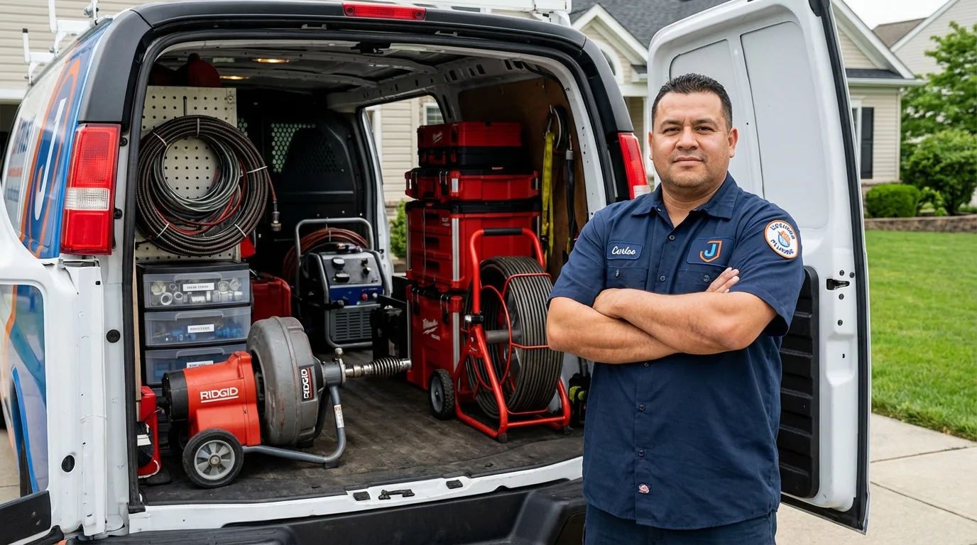 Professional drain cleaning equipment and Johns Plumbing LLC plumber in San Antonio
